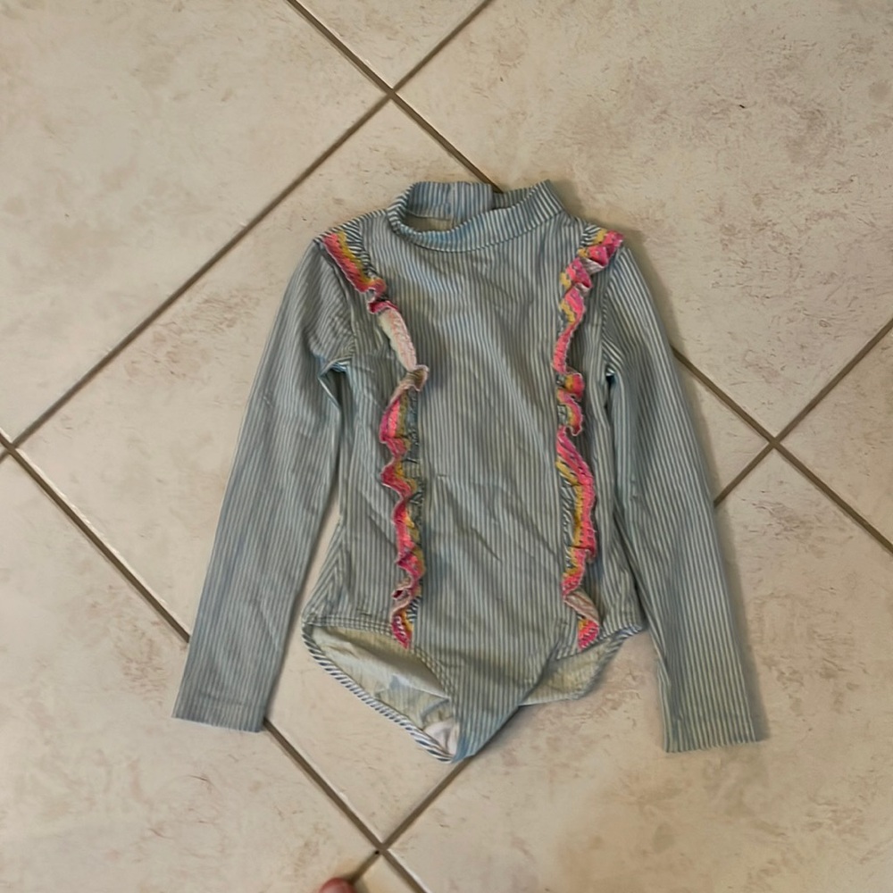 Boden long sleeved, girls swimsuit